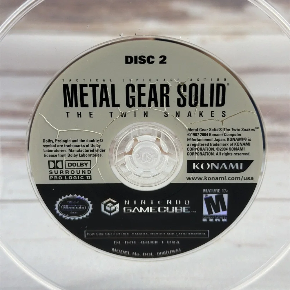 Metal Gear Solid The Twin Snakes Nintendo GameCube Disc 2 Resurfaced Tested